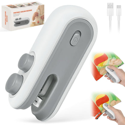 MINI SELLADOR DE BOLSAS 2 EN 1 CON CORTADOR (RECARGABLE)