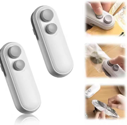 MINI SELLADOR DE BOLSAS 2 EN 1 CON CORTADOR (RECARGABLE)