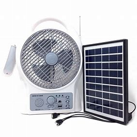 ABANICO SOLAR RECARGABLE PORTATIL 8"