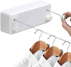 Soga para Colgar la Ropa con Soporte de Pared Regulable.