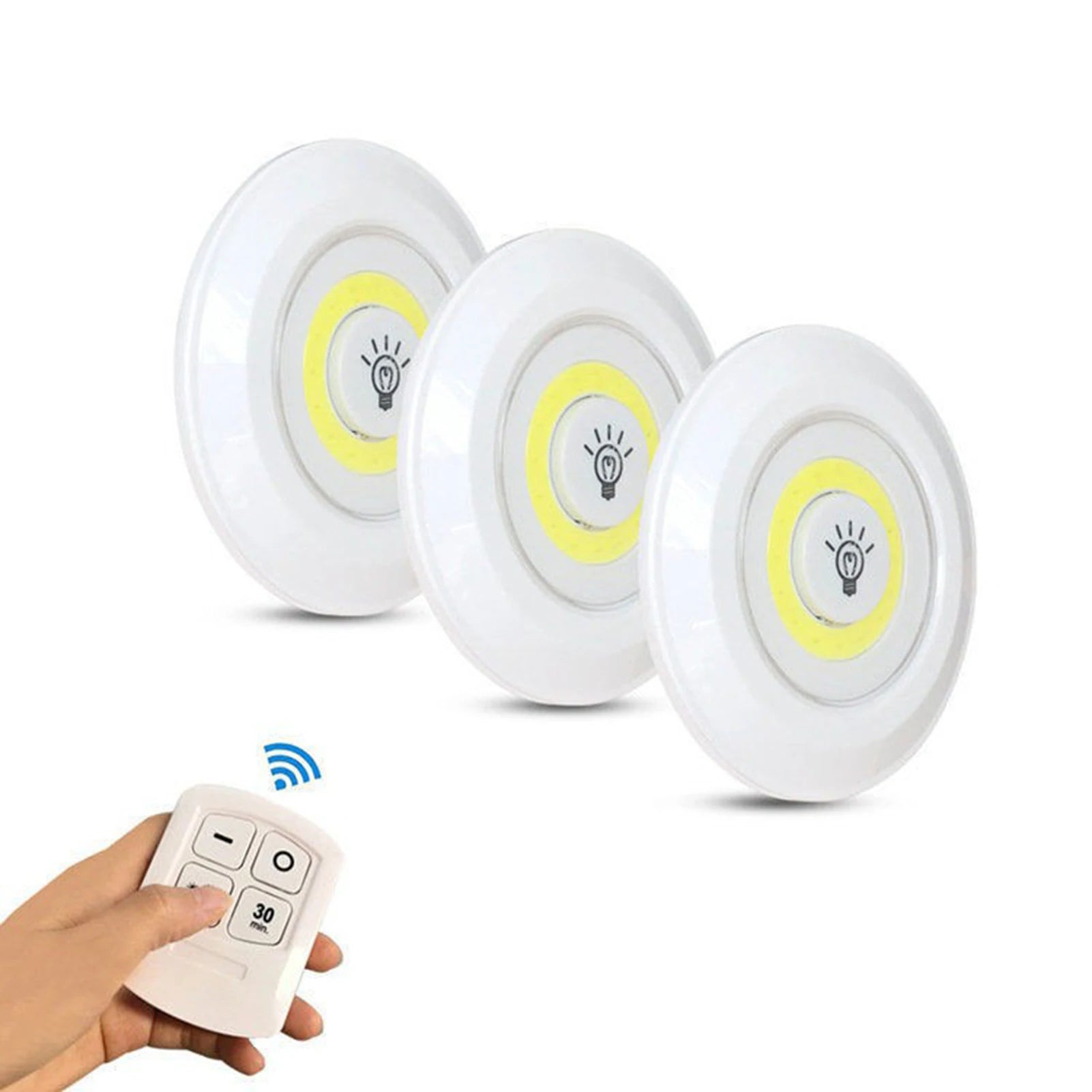 SET DE 3 LUCES LED CON CONTROL REMOTO